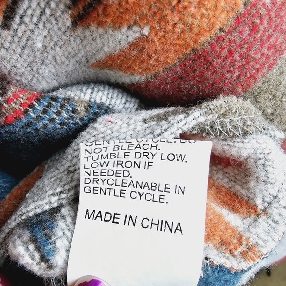 Emery Rose Geo Print Aztec Drop Shoulder Shacket Jacket XL - Picture 9 of 9